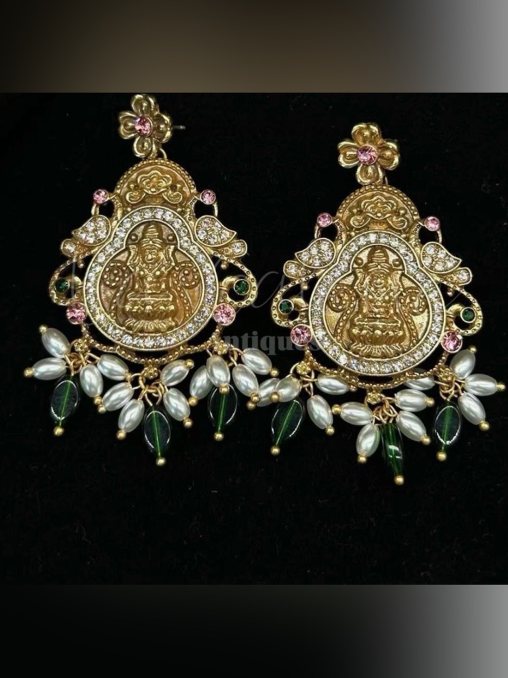 South Indian Ornate Earrings NWOT